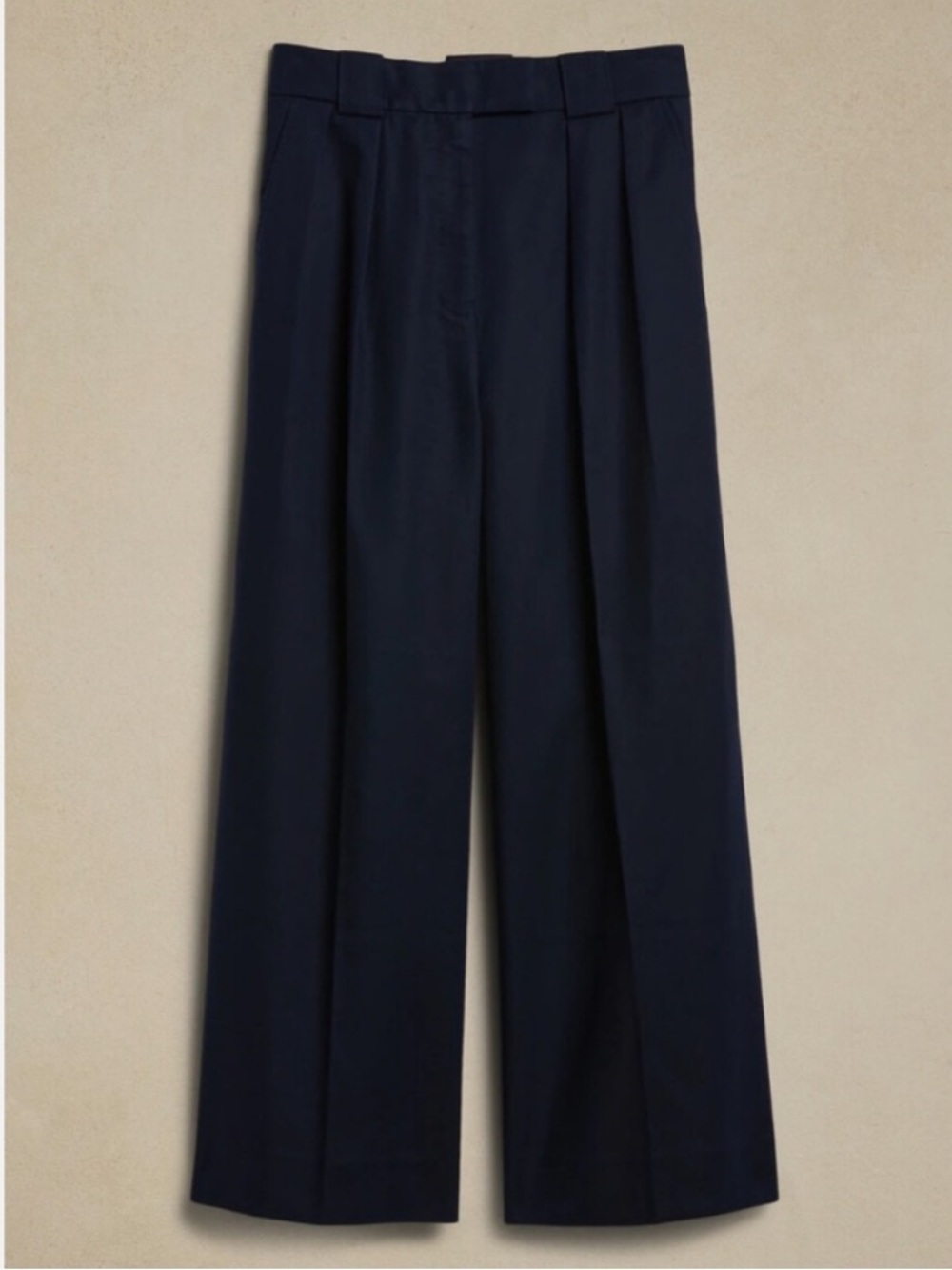 Banana Republic Cruise Cropped Wide-Leg High-Waist Pants in Navy - Picture 4 of 12
